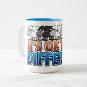 ブラックヒツジでい違うい ツートーンマグカップ (正面左)