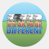 ブラックヒツジでい違うい ラウンドシール (正面)