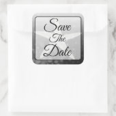 ブラックヒトデのステッカーを結婚保存する スクエアシール (バッグ)