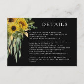 ブラックヒマワリ結婚ー詳細 エンクロージャーカード (正面)