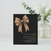 ブラックヒョウのプリントボウブライダルシャワー招待 (スタンド正面)