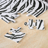 ブラックヒョウの虎の動物のパターン ジグソーパズル (側面)