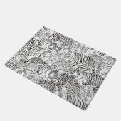 ブラックヒョウの虎の動物のパターン ドアマット (アングル)