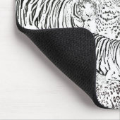 ブラックヒョウの虎の動物のパターン マウスパッド (コーナー)