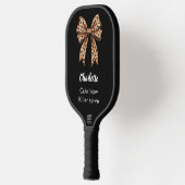 ブラックヒョウ弓名引用文 ピックルボールラケット (左)