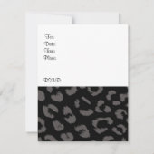 ブラックヒョウ柄の誕生日パーティーの招待 招待状 (裏面)