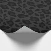 ブラックヒョウ柄アニマルプリント ラッピングペーパー (角)