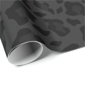 ブラックヒョウ柄アニマルプリント ラッピングペーパー (ロールコーナー)