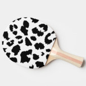 ブラックヒョウ柄 卓球ラケット (横)