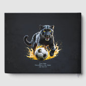 ブラックヒョウ遊はサッカーをしている。 ゲストブック (裏面)