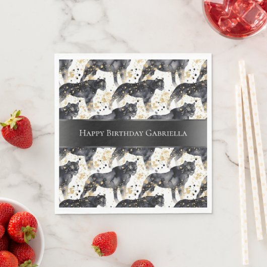 ブラックヒョウ スタンダードランチョンナプキン (インサイチュ)