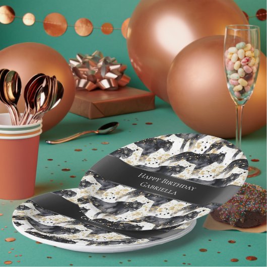 ブラックヒョウ ペーパープレート (複数)