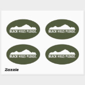 ブラックヒルズをお願い 楕円形シール (シート)