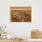 ブラックヒルズオブダコタ鳥瞰図1880 ポスター (キッチン)