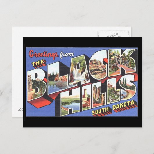 ブラックヒルズサウスダコタからのご挨拶 ポストカード (正面/裏面)