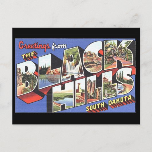ブラックヒルズサウスダコタからのご挨拶 ポストカード (正面)