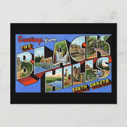 ブラックヒルズサウスダコタからのご挨拶 ポストカード (正面)