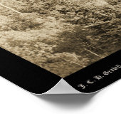 ブラックヒルズSD WY 1890に近い列車エンジン ポスター (角)