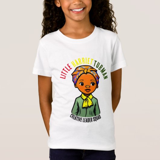 ブラックヒロインLittle Harriet Tubman Kids Tシャツ (正面)