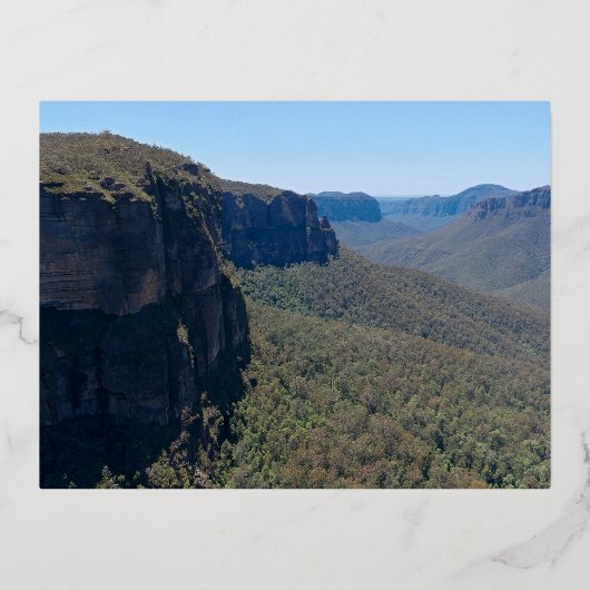 ブラックヒース近くのグロスバレーランドスケープ 箔シーズンポストカード (正面)