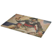 ブラックヒードバッカニアパイレートアンドメイトイラストレーション カッティングボード (角)