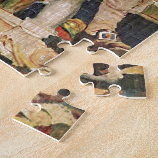 ブラックヒードバッカニアパイレートアンドメイトイラストレーション ジグソーパズル (側面)