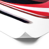 ブラックヒールレッドスティレット靴とシャンパンプリント ポスター (角)