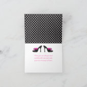 ブラックヒール靴バースデーパーティー カード (内部)