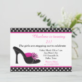 ブラックヒール靴バースデーパーティー 招待状 (スタンド正面)