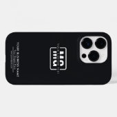 ブラックビお洒落ジネスモノグラムのアイデンティティー提供 Case-Mate iPhoneケース (裏面 (横))