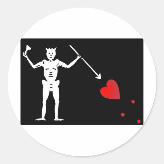 ブラックビアズ教え州旗(Edward) ラウンドシール