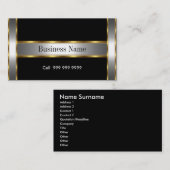 ブラックビエレガントジネスカード 名刺 (正面/裏面)