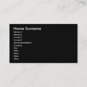 ブラックビエレガントジネスカード 名刺 (裏面)