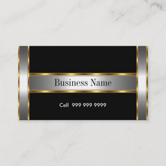 ブラックビエレガントジネスカード 名刺 (正面)