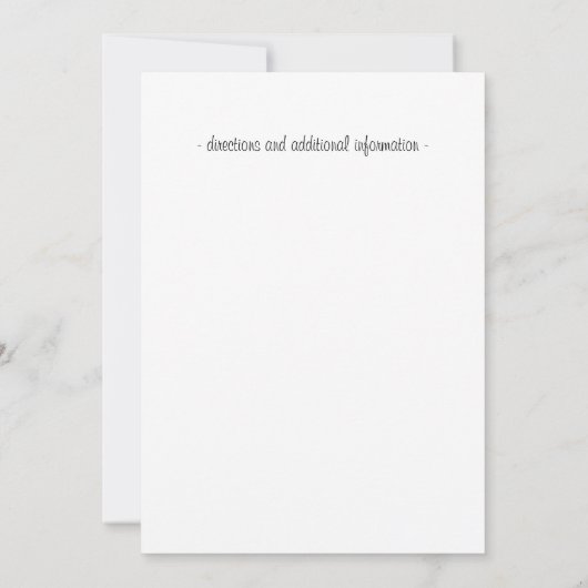 ブラックビクトリアン結婚式招待状カード 招待状 (裏面)