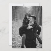 ブラックビクトリアン金ゴールド結婚ズ セーブザデート (裏面)