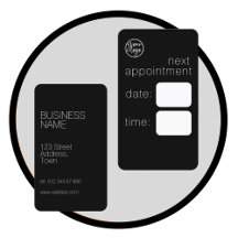 ブラックビジエレガントネスロゴ次アポイントメントカード