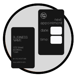 ブラックビジエレガントネスロゴ次アポイントメントカード 名刺