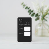 ブラックビジエレガントネスロゴ次アポイントメントカード 名刺 (スタンド正面)