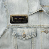 ブラックビジネスと金ゴールドビジネスのパーソナライズ 名札 (インサイチュ)