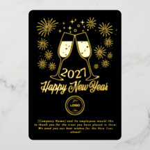 ブラックビジネスの新年 2026 シャンパンゴールド