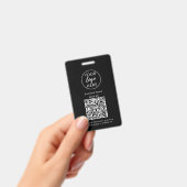 ブラックビジネスのQRコードバッジ バッジ (手持ち)