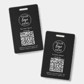 ブラックビジネスのQRコードバッジ バッジ (正面&裏面)