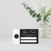 ブラックビジネスは友人の紹介カードを参照 名刺 (スタンド正面)