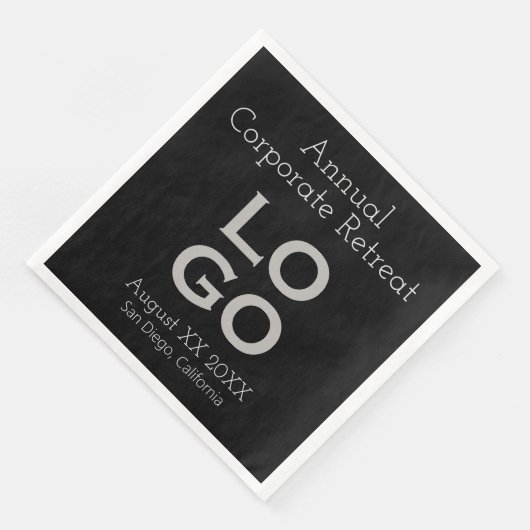 ブラックビジネスまたは企業のイベントカスタムロゴ (コーナー)