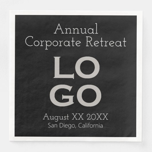 ブラックビジネスまたは企業のイベントカスタムロゴ (正面)