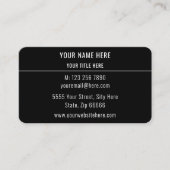 ブラックビジネスエレガントカード自分のデザインを作成 名刺 (正面)