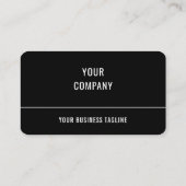 ブラックビジネスエレガントカード自分のデザインを作成 名刺 (裏面)