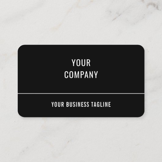 ブラックビジネスエレガントカード自分のデザインを作成 名刺 (裏面)
