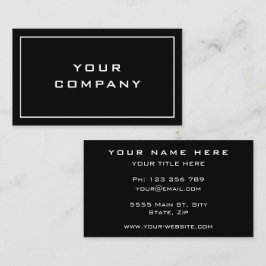 ブラックビジネスカードあなたの色とフォント 名刺
